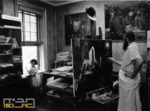 זלמן קליינמן במלאכתו.jpg